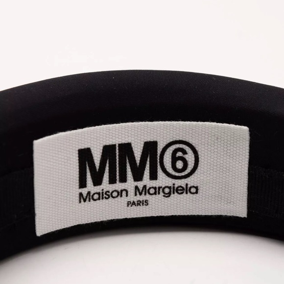 NEW with Tags Maison Martin Margiela Black Headband with White Logo - Picture 5 of 6